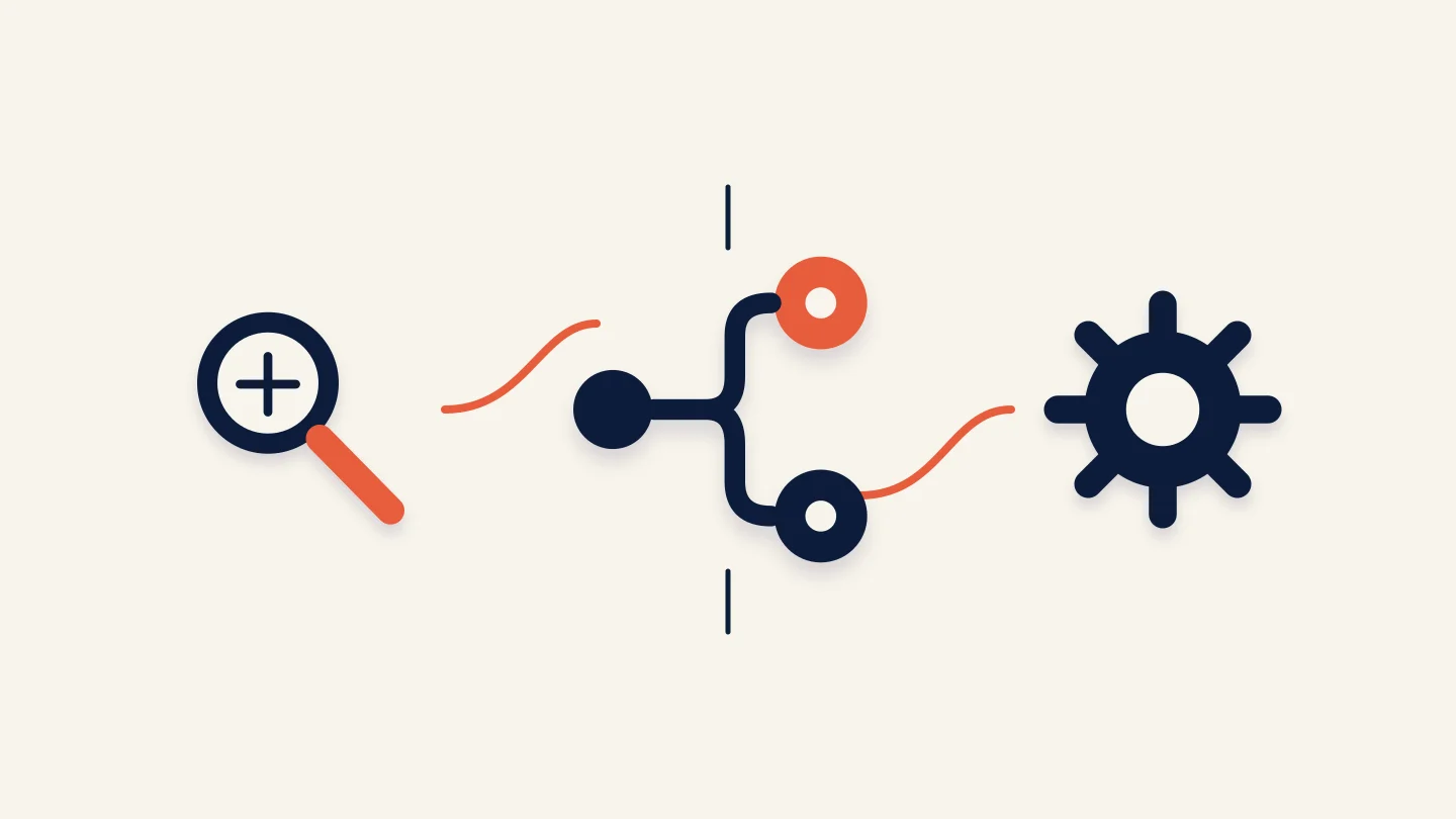 Execution models and observability coordinate processes. Editorial illustration.